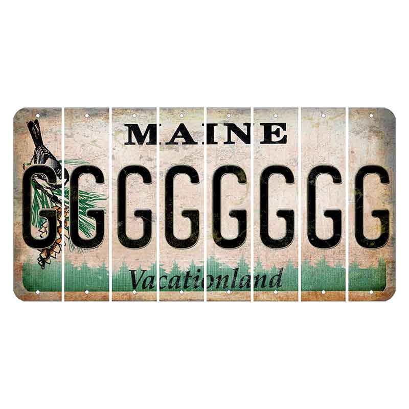 Maine Chickadee Cut License Plate Strips (Set of 8) G