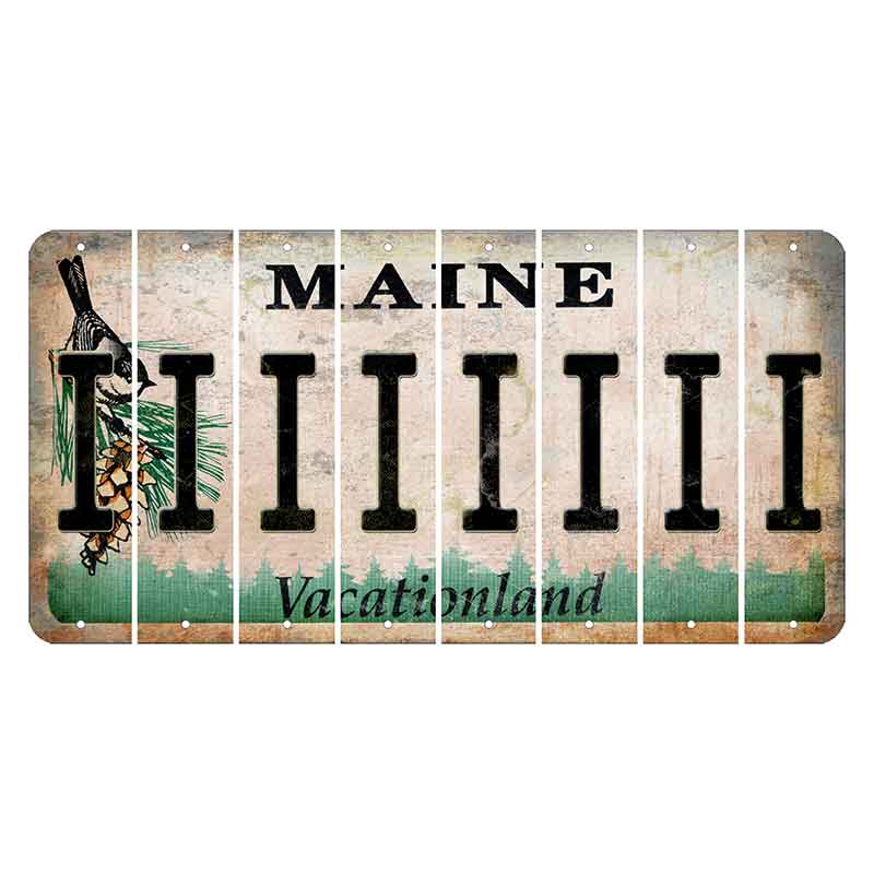 Maine Chickadee Cut License Plate Strips (Set of 8) I