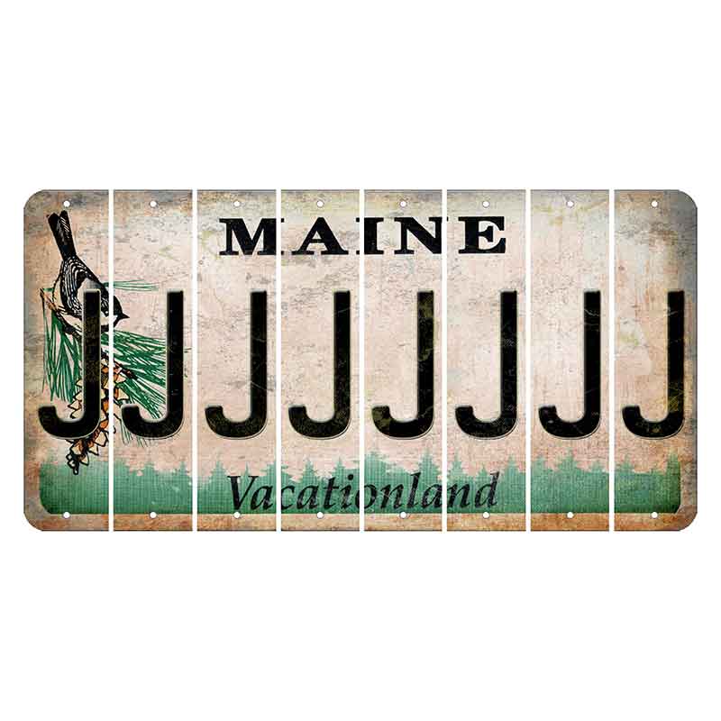 Maine Chickadee Cut License Plate Strips (Set of 8) J