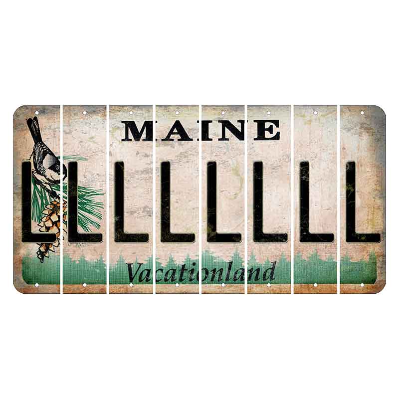 Maine Chickadee Cut License Plate Strips (Set of 8) L