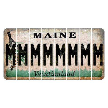 Maine Chickadee Cut License Plate Strips (Set of 8) M