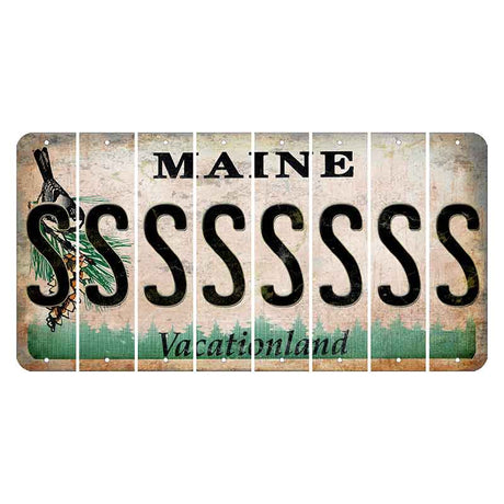 Maine Chickadee Cut License Plate Strips (Set of 8) S