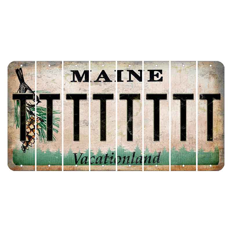 Maine Chickadee Cut License Plate Strips (Set of 8) T