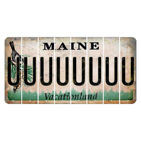 Maine Chickadee Cut License Plate Strips (Set of 8) U