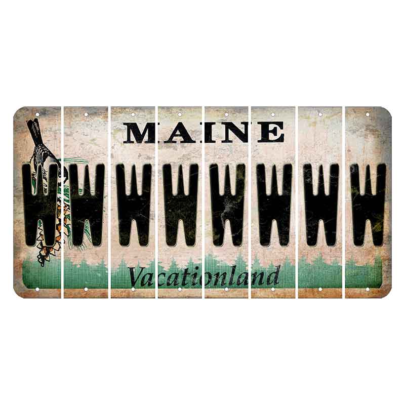 Maine Chickadee Cut License Plate Strips (Set of 8) W