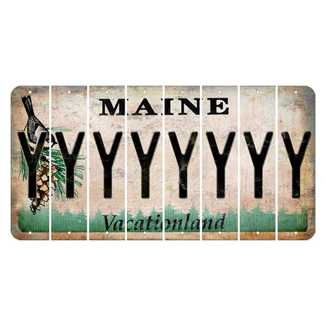 Maine Chickadee Cut License Plate Strips (Set of 8) Y