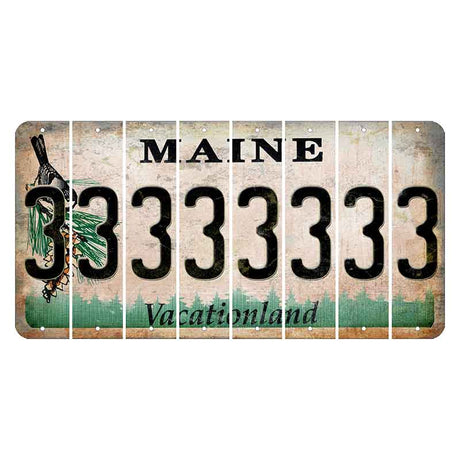 Maine Chickadee Cut License Plate Strips (Set of 8) 3