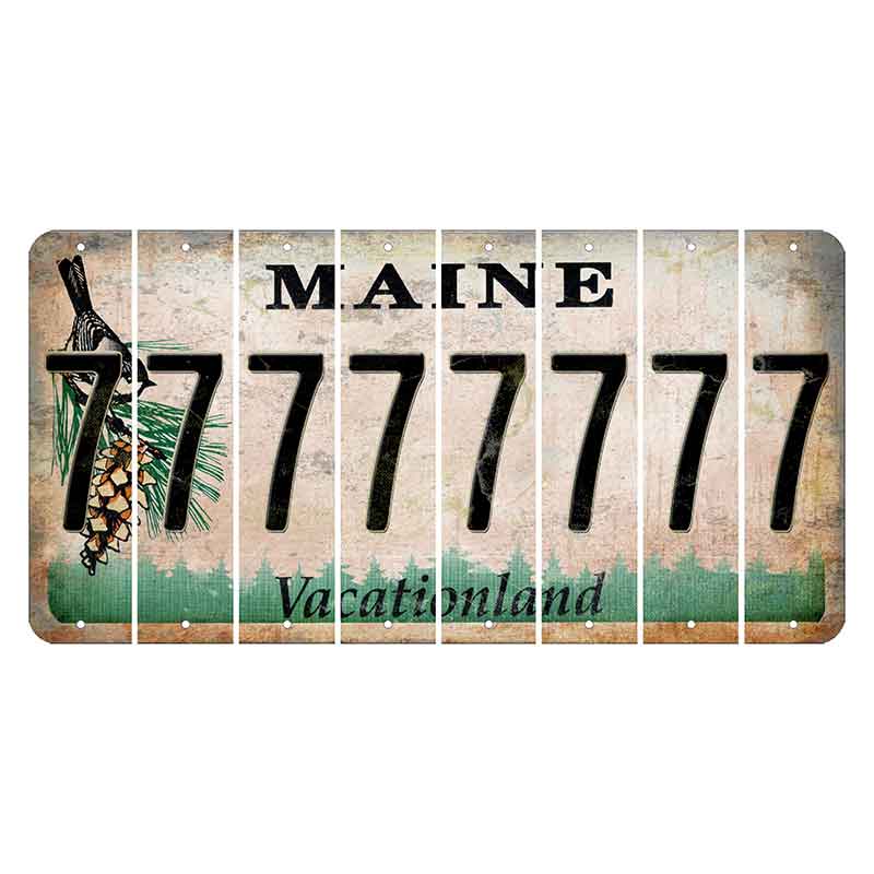 Maine Chickadee Cut License Plate Strips (Set of 8) 7