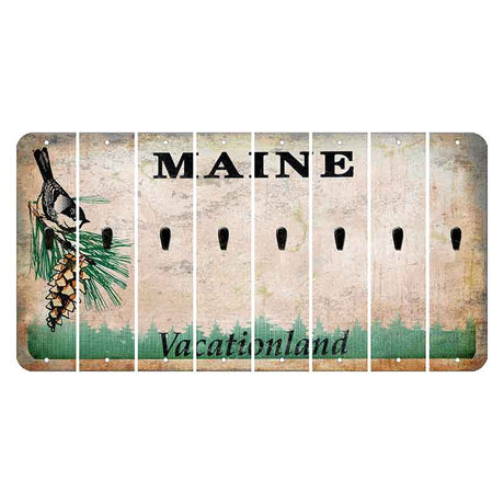 Maine Chickadee Cut License Plate Strips (Set of 8) Apostrophe