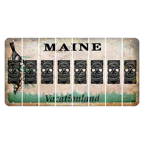 Maine Chickadee Cut License Plate Strips (Set of 8) Tiki