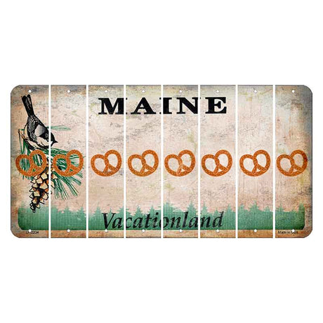 Maine Chickadee Cut License Plate Strips (Set of 8) Pretzel