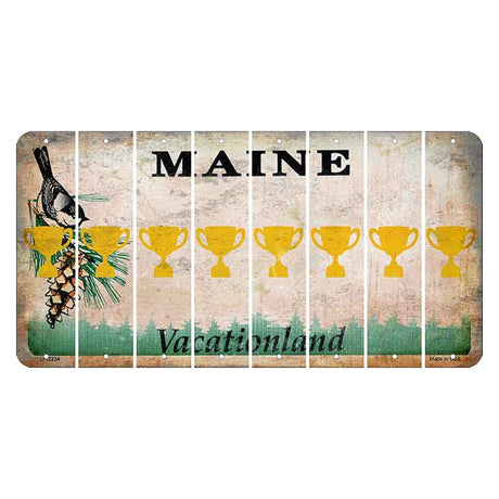 Maine Chickadee Cut License Plate Strips (Set of 8) Trophy