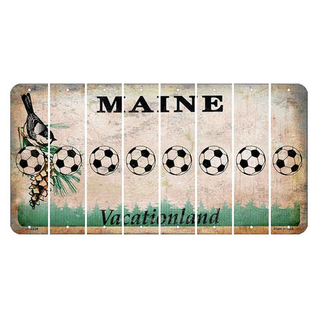 Maine Chickadee Cut License Plate Strips (Set of 8) Soccerball