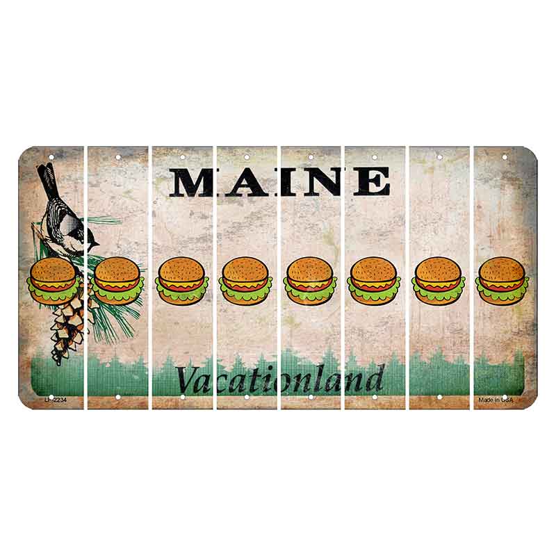 Maine Chickadee Cut License Plate Strips (Set of 8) Hamburger