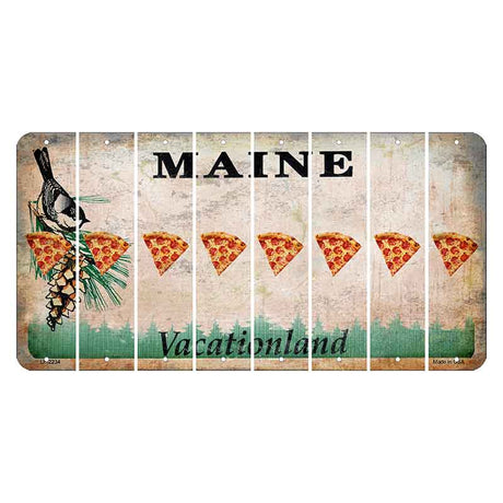 Maine Chickadee Cut License Plate Strips (Set of 8) Pizza