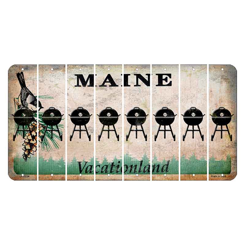 Maine Chickadee Cut License Plate Strips (Set of 8) Grill