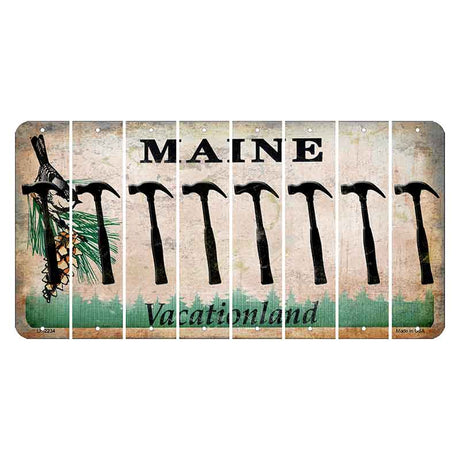 Maine Chickadee Cut License Plate Strips (Set of 8) Hammer