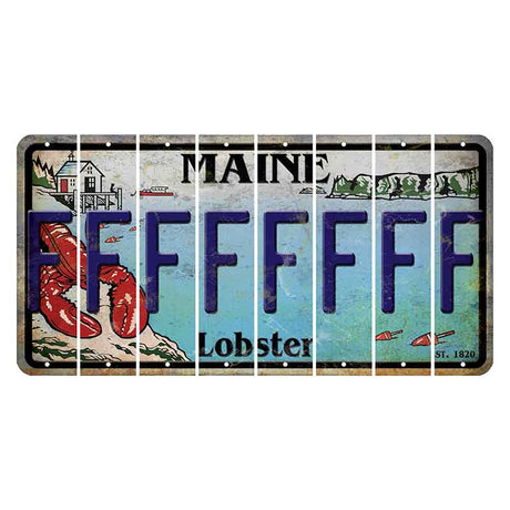 Maine Lobster Boathouse Cut License Plate Strips (Set of 8) F