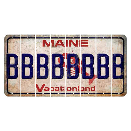 Maine Lobster Vacationland Cut License Plate Strips (Set of 8) B