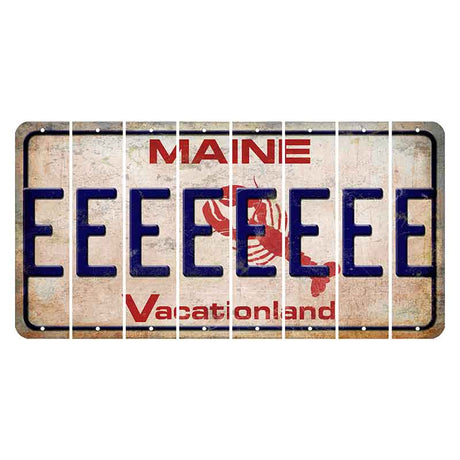 Maine Lobster Vacationland Cut License Plate Strips (Set of 8) E