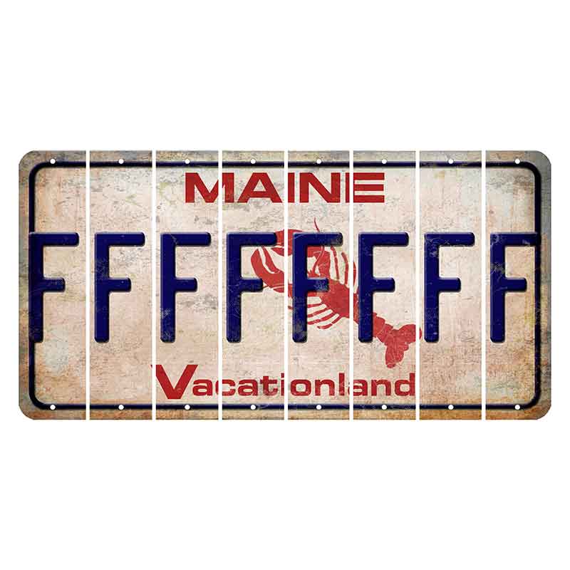 Maine Lobster Vacationland Cut License Plate Strips (Set of 8) F