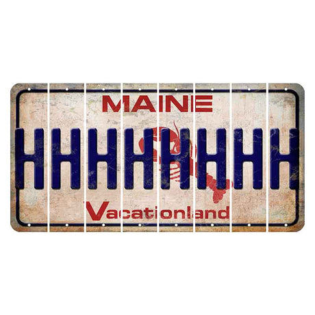 Maine Lobster Vacationland Cut License Plate Strips (Set of 8) H