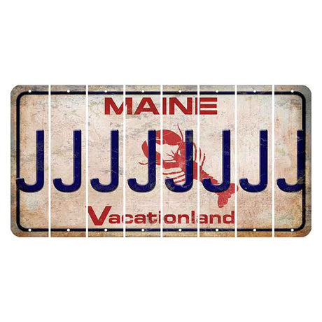 Maine Lobster Vacationland Cut License Plate Strips (Set of 8) J