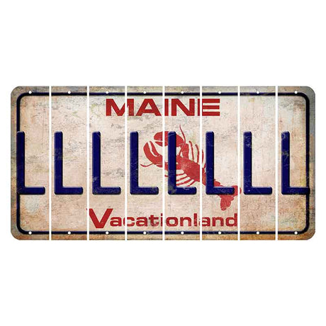 Maine Lobster Vacationland Cut License Plate Strips (Set of 8) L