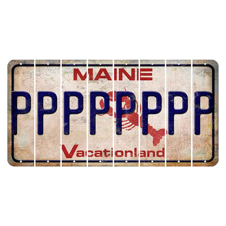 Maine Lobster Vacationland Cut License Plate Strips (Set of 8) P