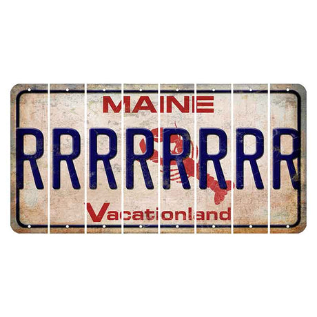 Maine Lobster Vacationland Cut License Plate Strips (Set of 8) R