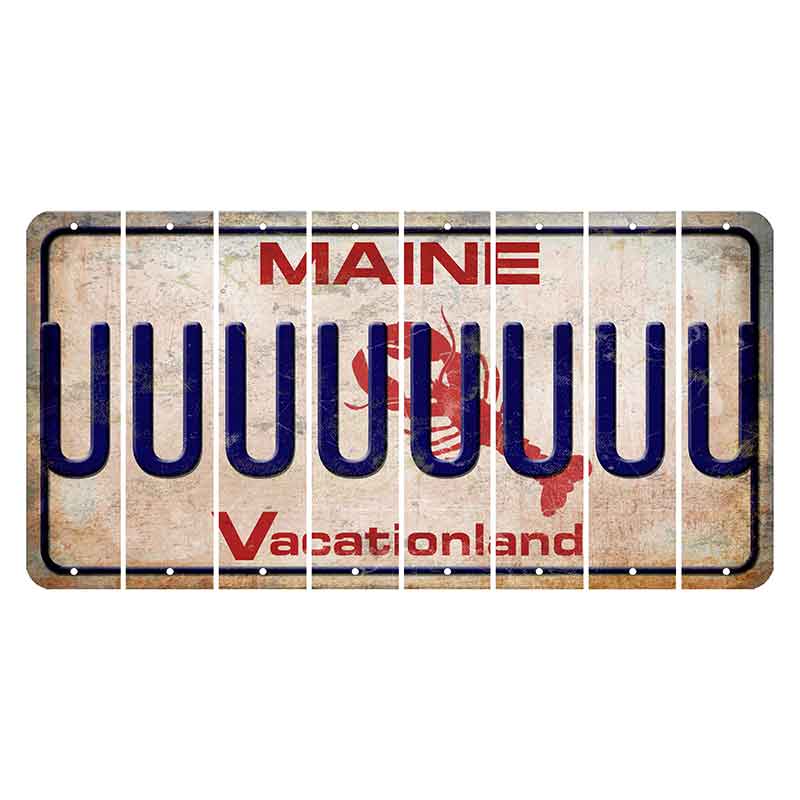 Maine Lobster Vacationland Cut License Plate Strips (Set of 8) U