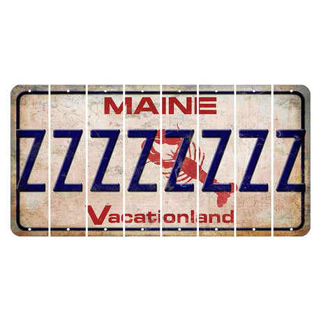 Maine Lobster Vacationland Cut License Plate Strips (Set of 8) Z