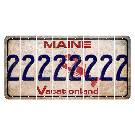 Maine Lobster Vacationland Cut License Plate Strips (Set of 8) 2