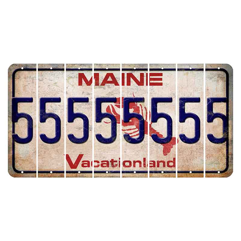 Maine Lobster Vacationland Cut License Plate Strips (Set of 8) 5