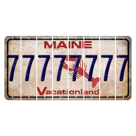 Maine Lobster Vacationland Cut License Plate Strips (Set of 8) 7