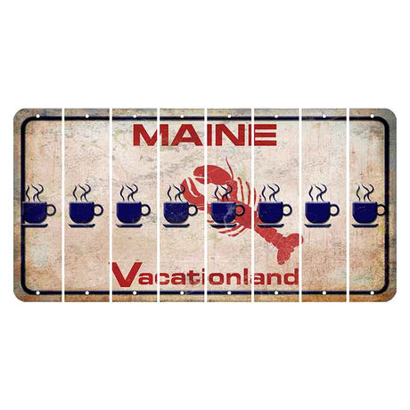 Maine Lobster Vacationland Cut License Plate Strips (Set of 8) Coffee Mug