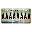 Michigan Spectacular Peninsulas Cut License Plate Strips (Set of 8) A