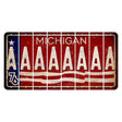 Michigan 1976 Bicentennial Cut License Plate Strips (Set of 8) A