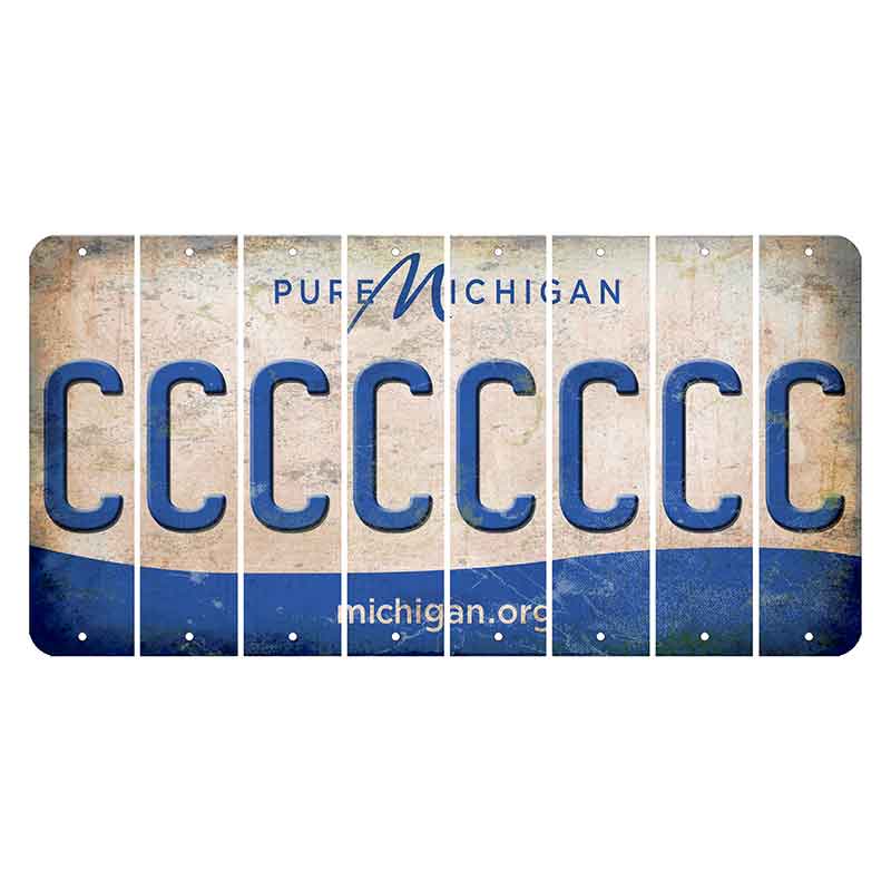 Michigan.org Cut License Plate Strips (Set of 8) C