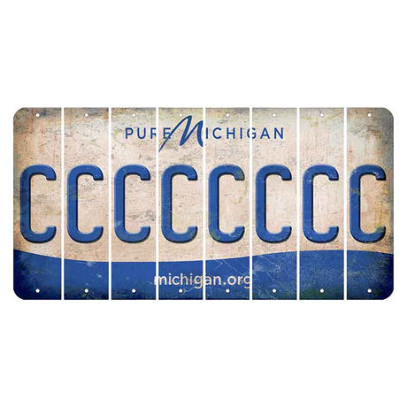 Michigan.org Cut License Plate Strips (Set of 8) C