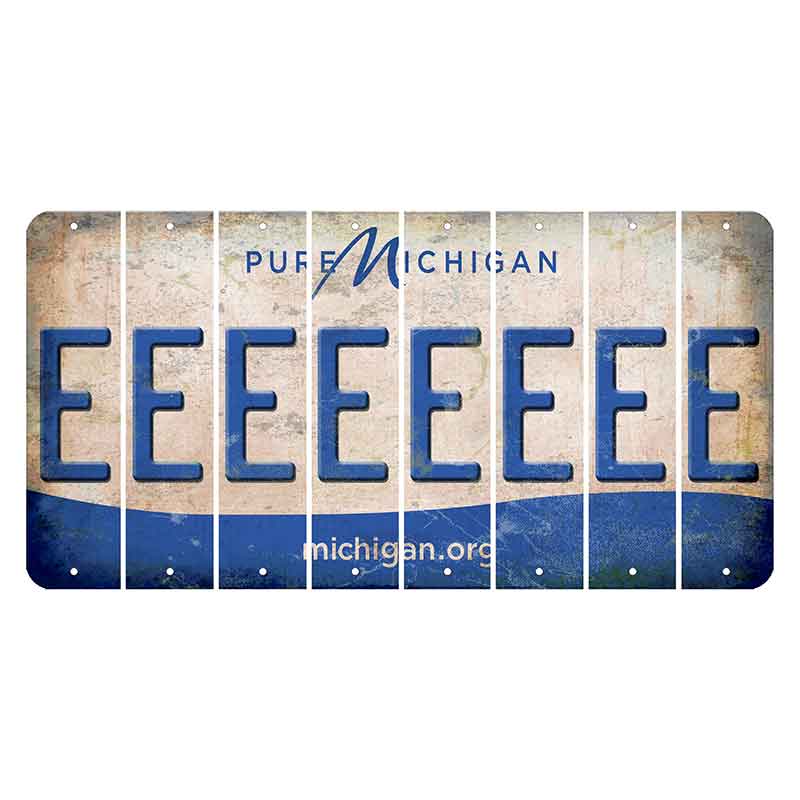 Michigan.org Cut License Plate Strips (Set of 8) E