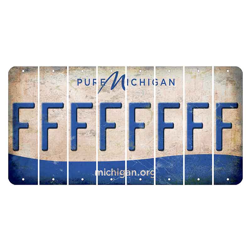 Michigan.org Cut License Plate Strips (Set of 8) F