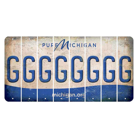 Michigan.org Cut License Plate Strips (Set of 8) G