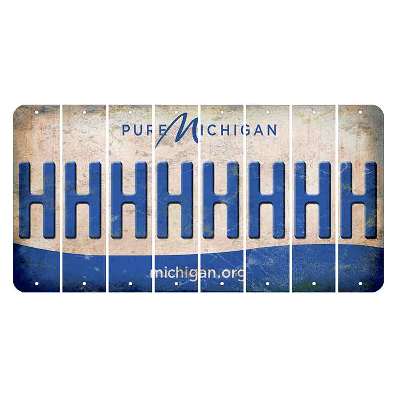 Michigan.org Cut License Plate Strips (Set of 8) H