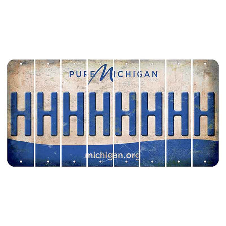 Michigan.org Cut License Plate Strips (Set of 8) H