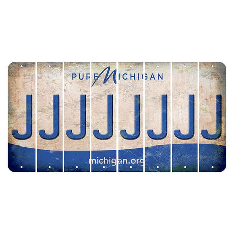 Michigan.org Cut License Plate Strips (Set of 8) J