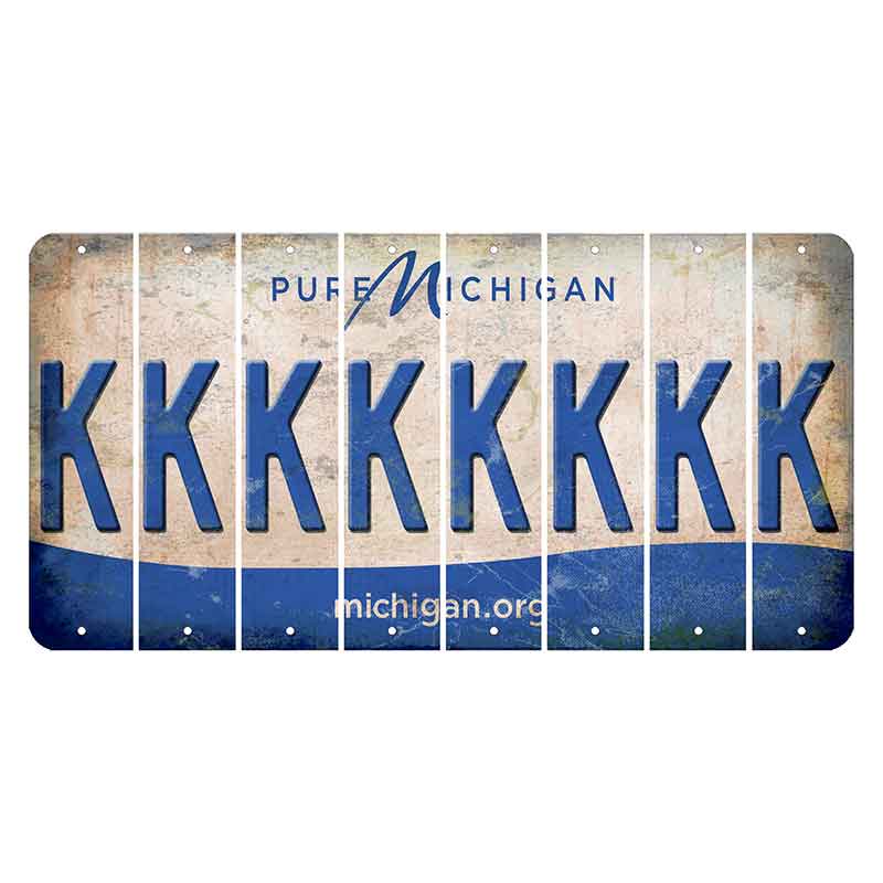 Michigan.org Cut License Plate Strips (Set of 8) K