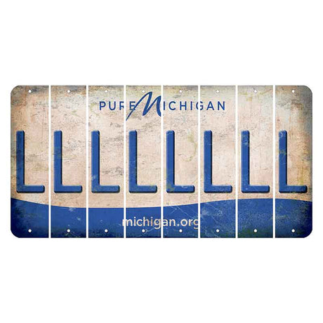 Michigan.org Cut License Plate Strips (Set of 8) L