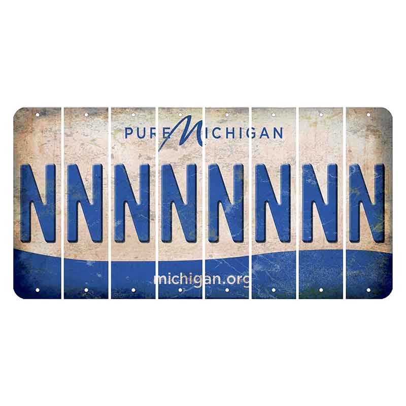 Michigan.org Cut License Plate Strips (Set of 8) N