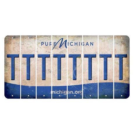 Michigan.org Cut License Plate Strips (Set of 8) T